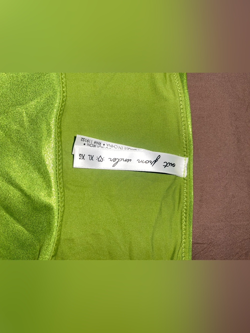 Urban Outfitters Lime Green Shimmery Triangle Swim Top - Picture 9 of 11